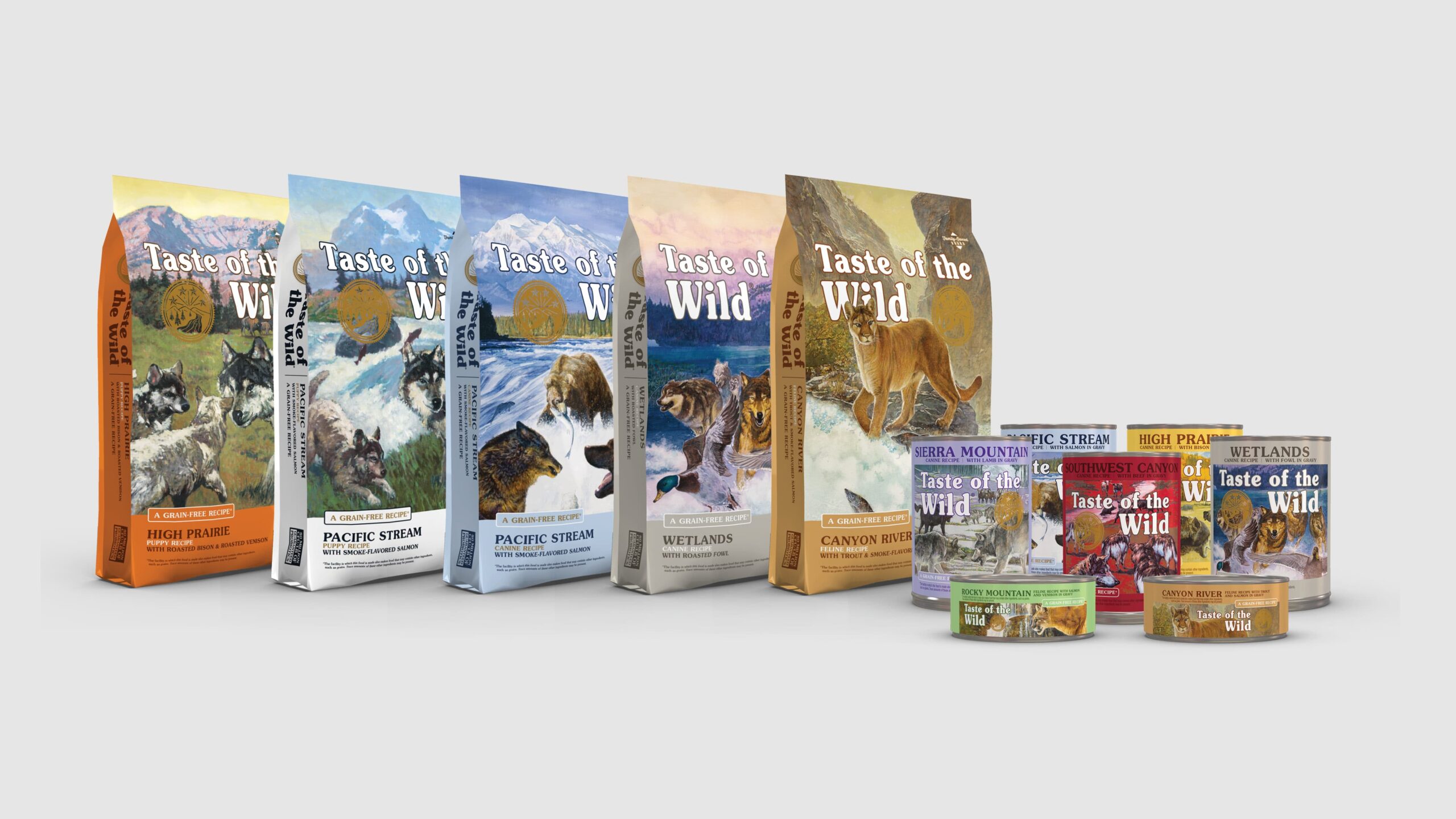 A group of food bags 